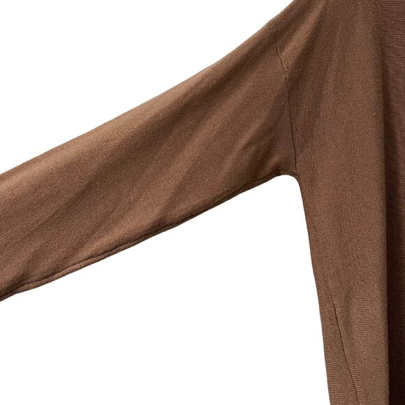 Kerisma Tan Wool Blend Long Sleeve Hi Lo Tunic Sweater Womens Size S/M - Picture 3 of 6